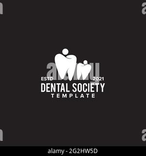 Dentist community logo design vector template Stock Vector