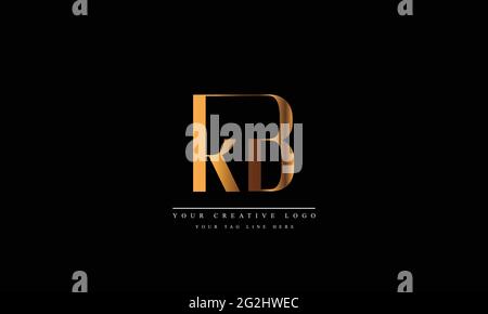 Letter Logo Design with Creative Modern Trendy Typography RB BR Stock Vector
