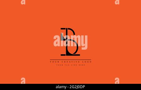 Letter Logo Design with Creative Modern Trendy Typography BL LB Stock Vector