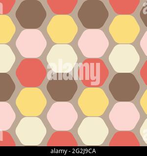 Vector of rows of multicolored shapes. Parallelogram pattern. Technology geometry background. Geometric seamless pattern with polygons Stock Vector