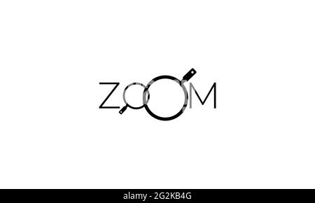 Zoom Typography Vector Symbol Company Logo. Text Icon Style Logotype ...
