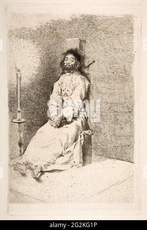 Francisco De Goya -  the Garroted Man El Agarrotado Stock Photo