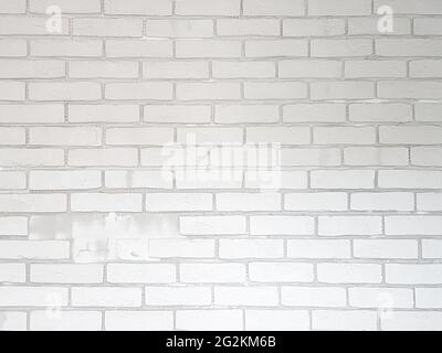 White brick wall for texture or background Stock Photo