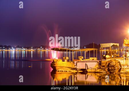 Night View Kishor Sagar talab Kota, Rajasthan, india Stock Photo