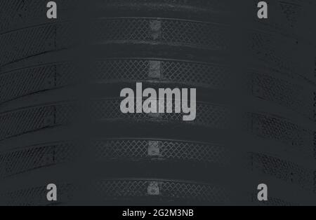 Luxury black metal gradient background with distressed metal plate texture. Vector illustration Stock Vector