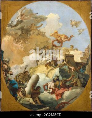 Giovanni Battista Tiepolo -  the Apotheosis of the Spanish Monarchy 02 Stock Photo