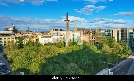 Aerial images from balcony overlooking St. Andrew Square Stock Photo