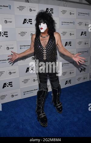 New York, New York, USA. 11th June, 2021. Paul Stanley of KISS attend the 2021 Tribeca Festival screening of 'Biography: KISStory' at The Battery on June 11, 2021 in New York City. Credit: John Palmer/Media Punch/Alamy Live News Stock Photo