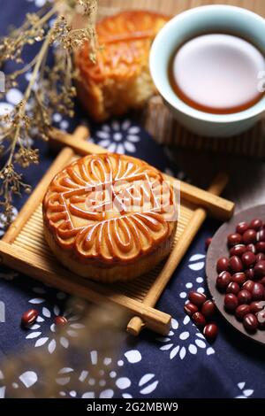 Mid autumn moon cake Stock Photo