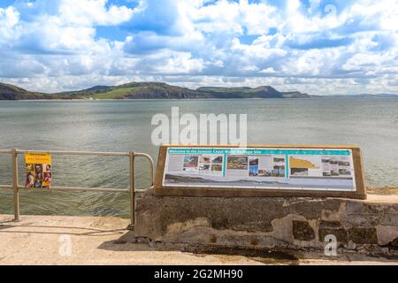 The new sea defences east of Lyme Regis town on the Jurassic Coast, Dorset, UK Stock Photo