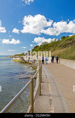 The new sea defences east of Lyme Regis town on the Jurassic Coast, Dorset, UK Stock Photo