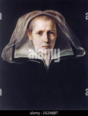 Guido Reni -  Portrait Artists Mother 1612 Stock Photo