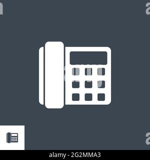 Office Phone related vector glyph icon. Stock Vector