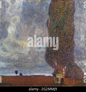 Gustav Klimt -  Approaching Thunderstorm the Large Poplar II Stock Photo