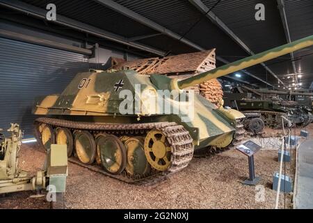 Duxford England May 2021 Jagdpanther , german world war two tank destroyer exhibited in duxford Stock Photo