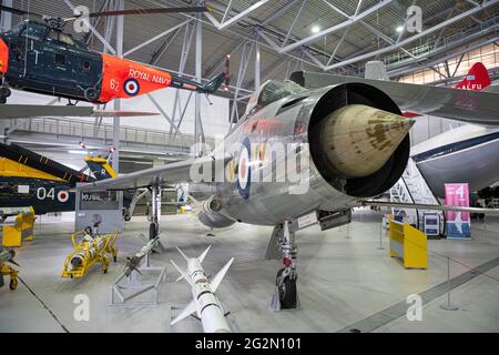 A retired RAF English Electric Lightning jet fighter aircraft on ...