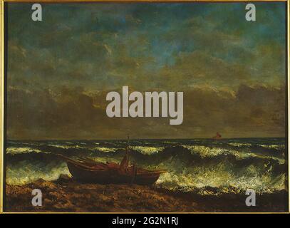 Gustave Courbet -  Stormy Se Wave 1870 Stock Photo