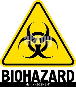 Biohazard sign. Danger symbol. Vector flat icon Stock Vector