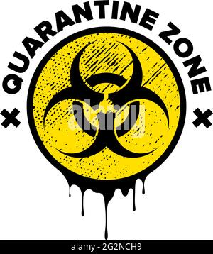 Biohazard Symbol Contamination Epidemic Stylized Grunge Sticker