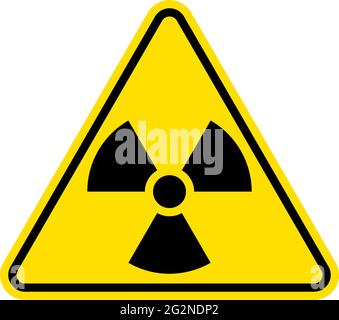 Radiation sign. Warning symbol. Radioactive vector flat icon Stock Vector