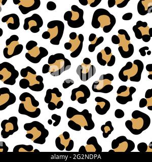 Leopard print. Seamless leopard pattern. Leopard spots. Abstract animal print. Vector Stock Vector