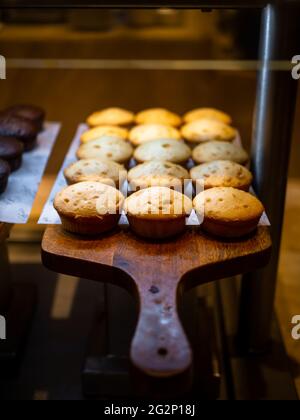 Assorted mini muffins on dessert buffet - muffin closeup Stock Photo