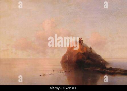 Ivan aïvazovski (1817-1900) -  After Shipwreck Stock Photo