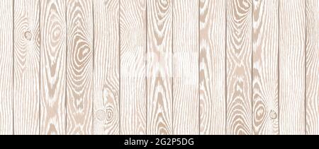 Wood texture. Old textured wooden boards with scratches. Light brown timber plank background. Highly detailed table or floor surface, natural material Stock Vector