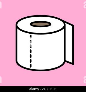 Toilet paper roll vector icon. Stock Vector