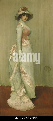 James Abbott Mcneill Whistler -  Harmony Pink Grey Lady Meux 1881 Stock Photo