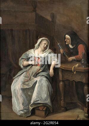 Jan Steen -  the Sick Woman 02 Stock Photo