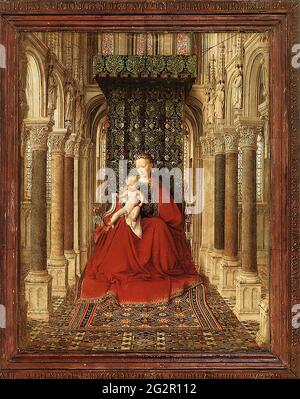 Jan Van Eyck -  Small Triptych Central Panel Stock Photo