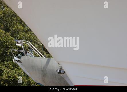Bows of boats Stock Photo