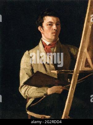 Jean-Baptiste-Camille Corot -  Self Portrait 1825 Stock Photo