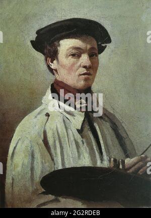 Jean-Baptiste-Camille Corot -  Self Portrait C 1840 Stock Photo