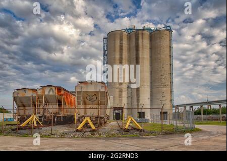 Cement Silos Stock Photo