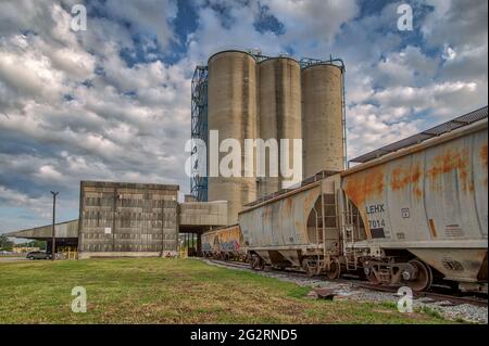 Cement Silos Stock Photo