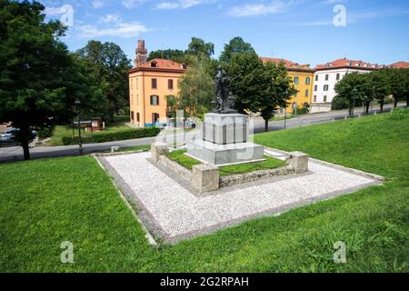 Crespi d'Adda, a historic settlement in Lombardy, Italy, great example of 19th-century company towns in Europe. World Heritage Site Stock Photo