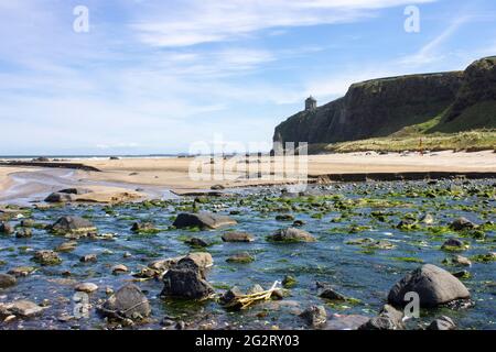 Benone Strand, also called Downhill Beach, a large sand strand in Castlerock, Derry County, Northern Ireland Stock Photo