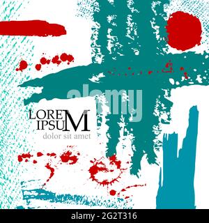 Abstract background for text. With handmade items. Brush strokes. Vector illustration Stock Vector