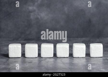 Stack of Sample Cube Rectangular Boxes On Surface Polished With Multi-Colour Stock Photo