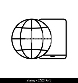 Worldwide support icon. Vector Illustration EPS10 Stock Vector