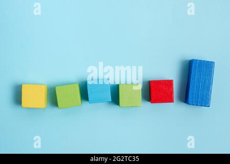 Stack of Sample Cube Rectangular Boxes On Surface Polished With Multi-Colour Stock Photo