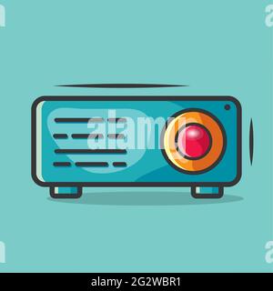 electronic projector vector illustration in flat style Stock Vector