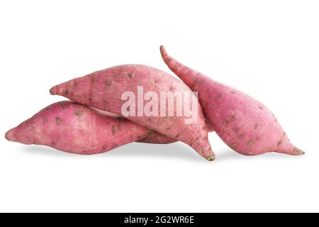Sweet potato isolated on white background, Clipping path Stock Photo