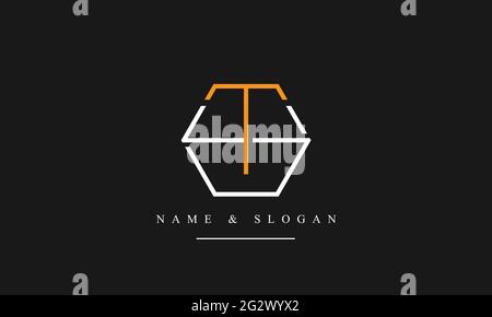 Letter Logo Design with Creative Modern Trendy Typography ST TS Stock Vector