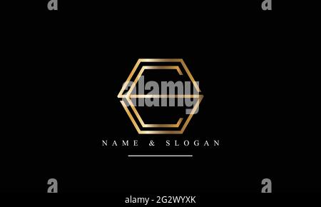 Letter Logo Design with Creative Modern Trendy Typography CG GC Stock Vector