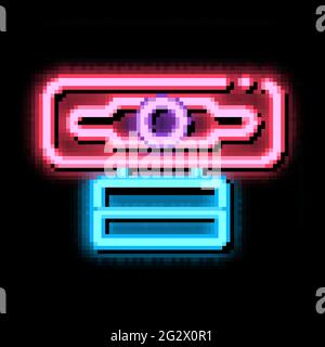 web camera neon glow icon illustration Stock Vector