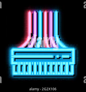 computer wires neon glow icon illustration Stock Vector
