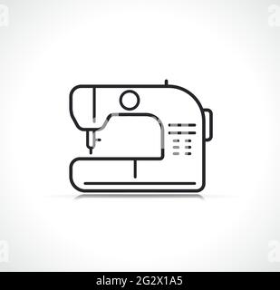 sewing machine thin line icon isolated design Stock Vector
